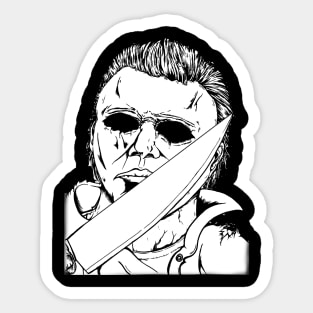 Black and White Myers Sticker